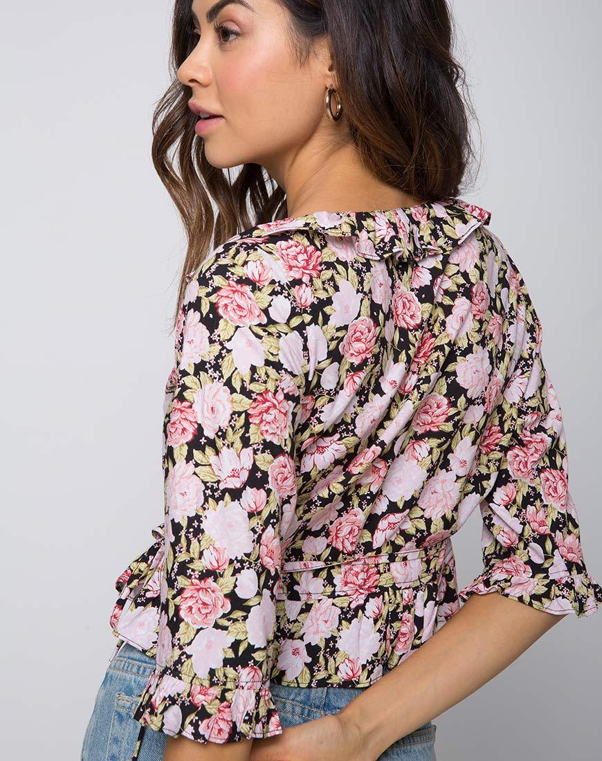 Top Giam in fiore floreale