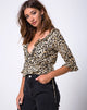 Immagine di Giam Wrap top in Cheetah