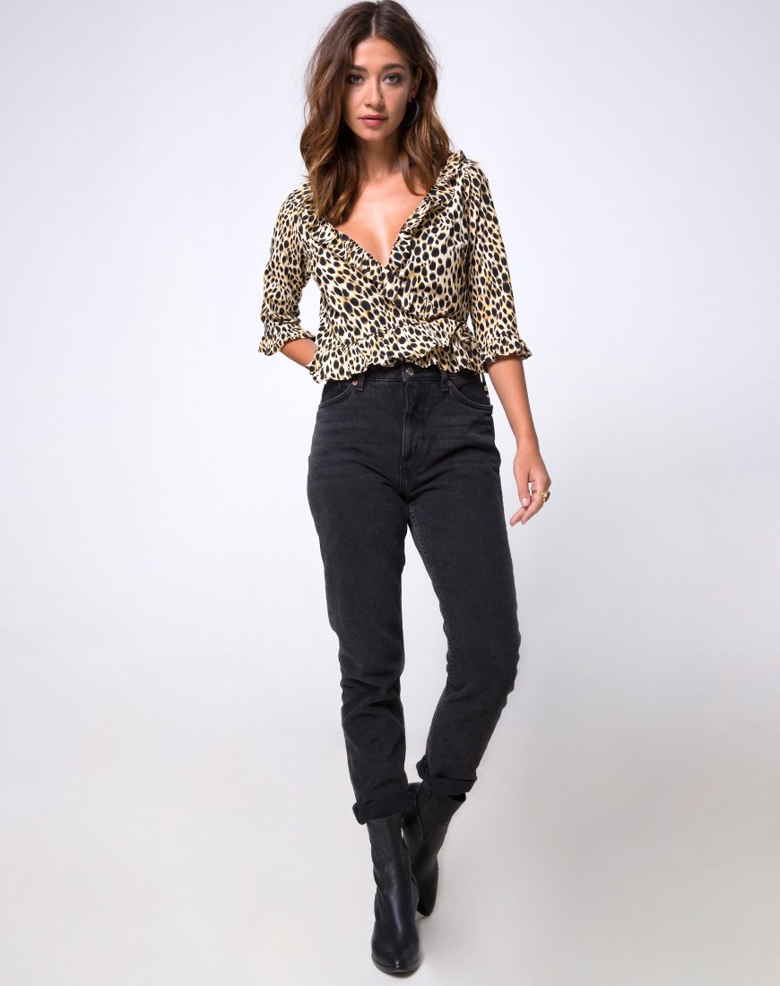 Immagine di Giam Wrap top in Cheetah