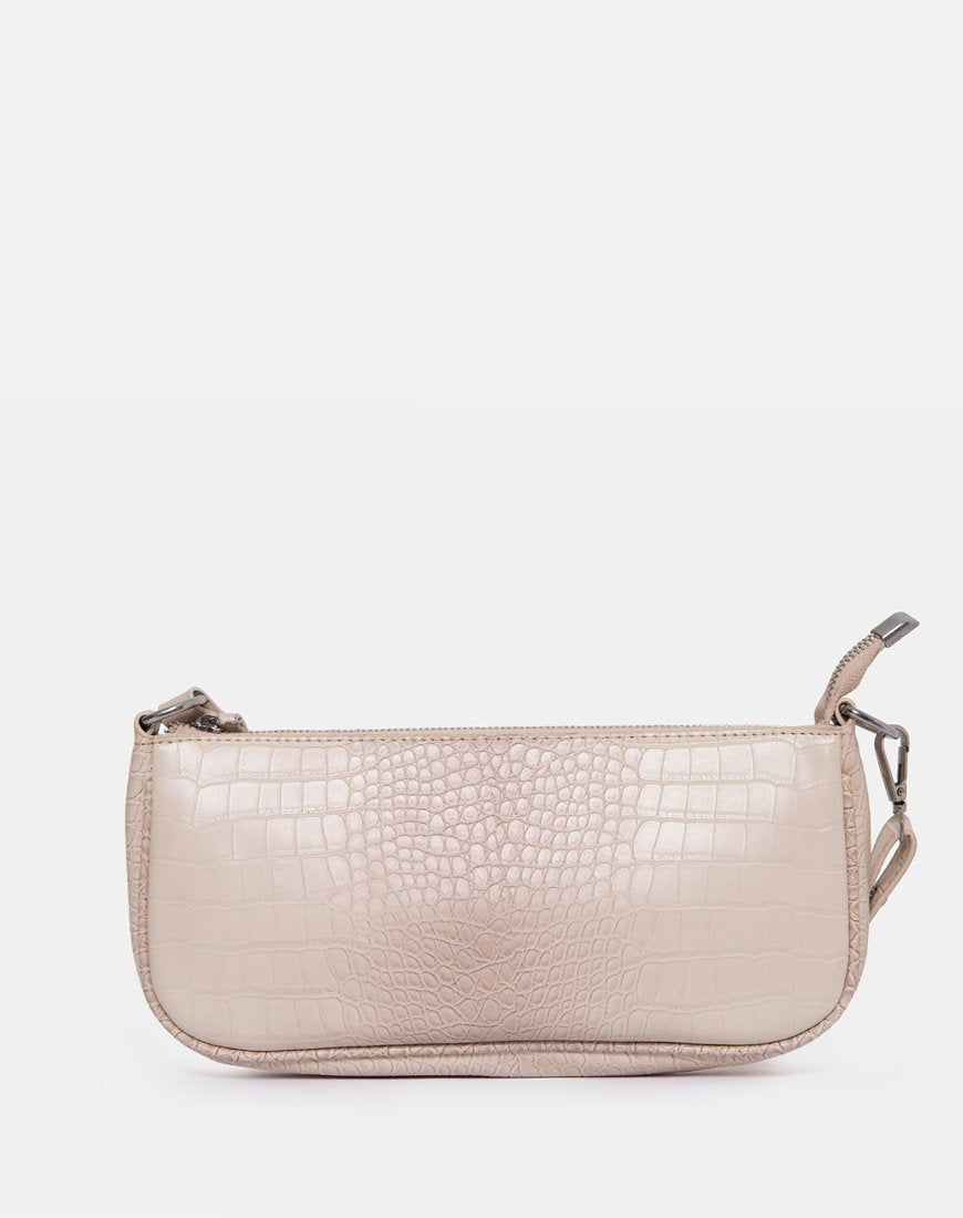 Immagine della borsa a tracolla Gigi in Croc Beige