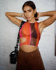 immagine di Gilard Crop Top in arancione e rosa solarizzato