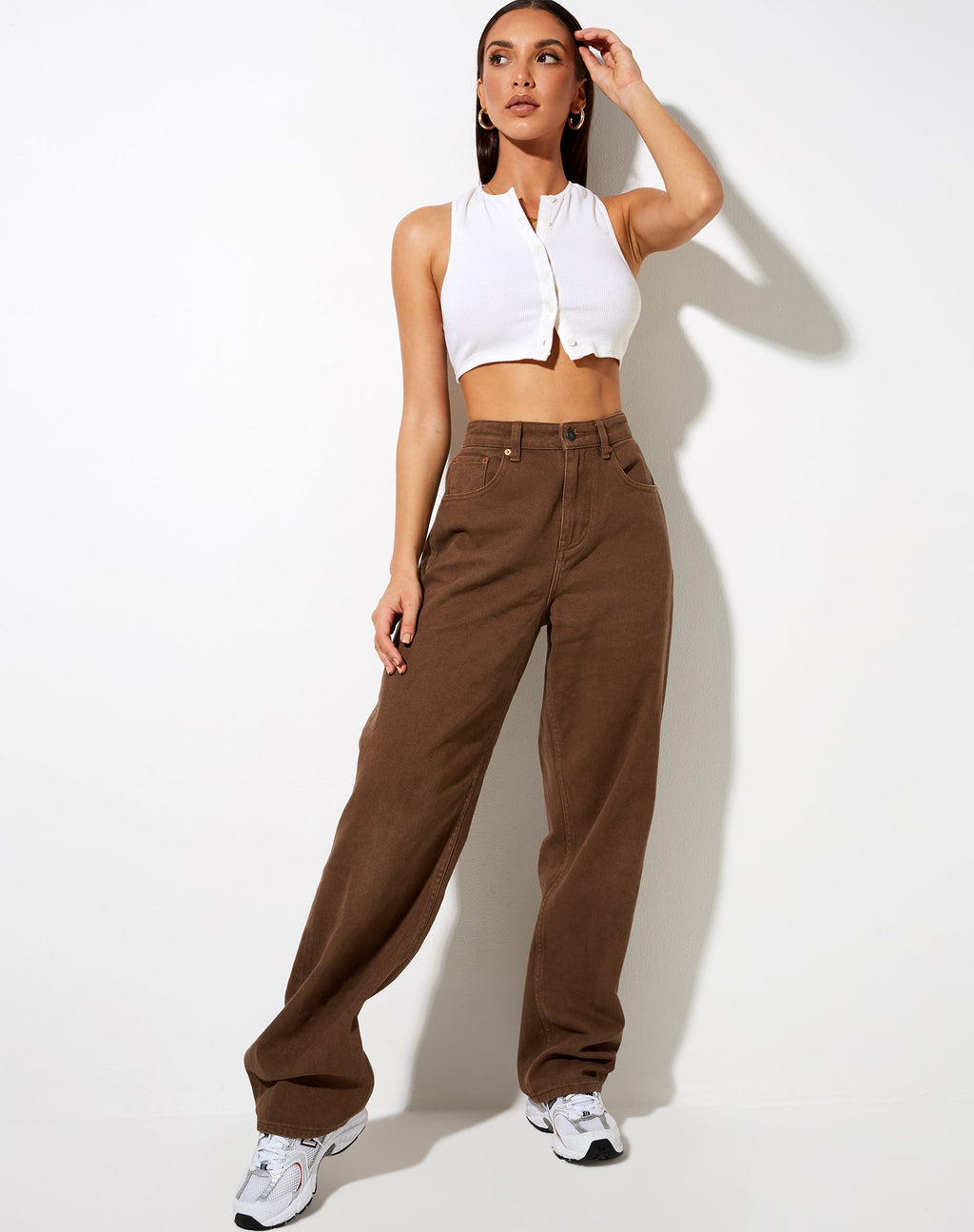 Gilly Crop Top a coste avorio