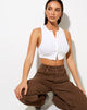 Immagine di Gilly Crop Top in Rib Ivory