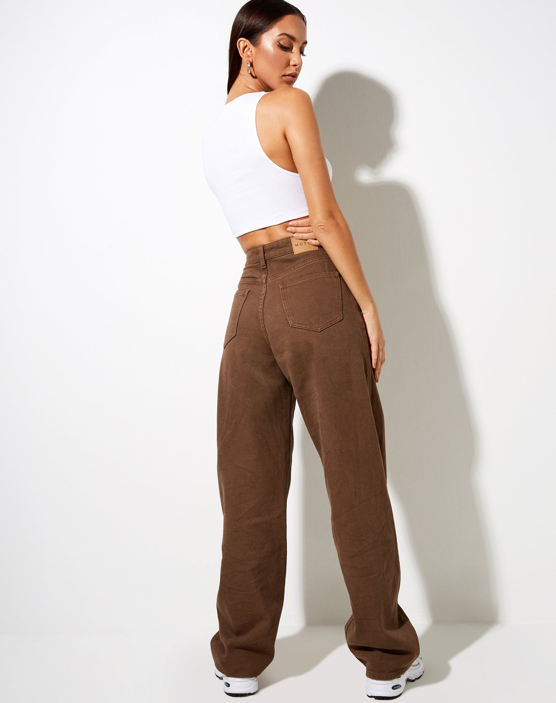 Immagine di Gilly Crop Top in Rib Ivory