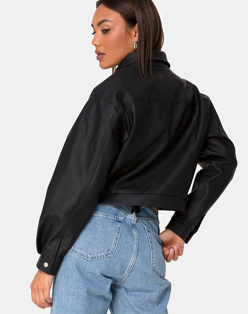 Giacca Gina in PU nero