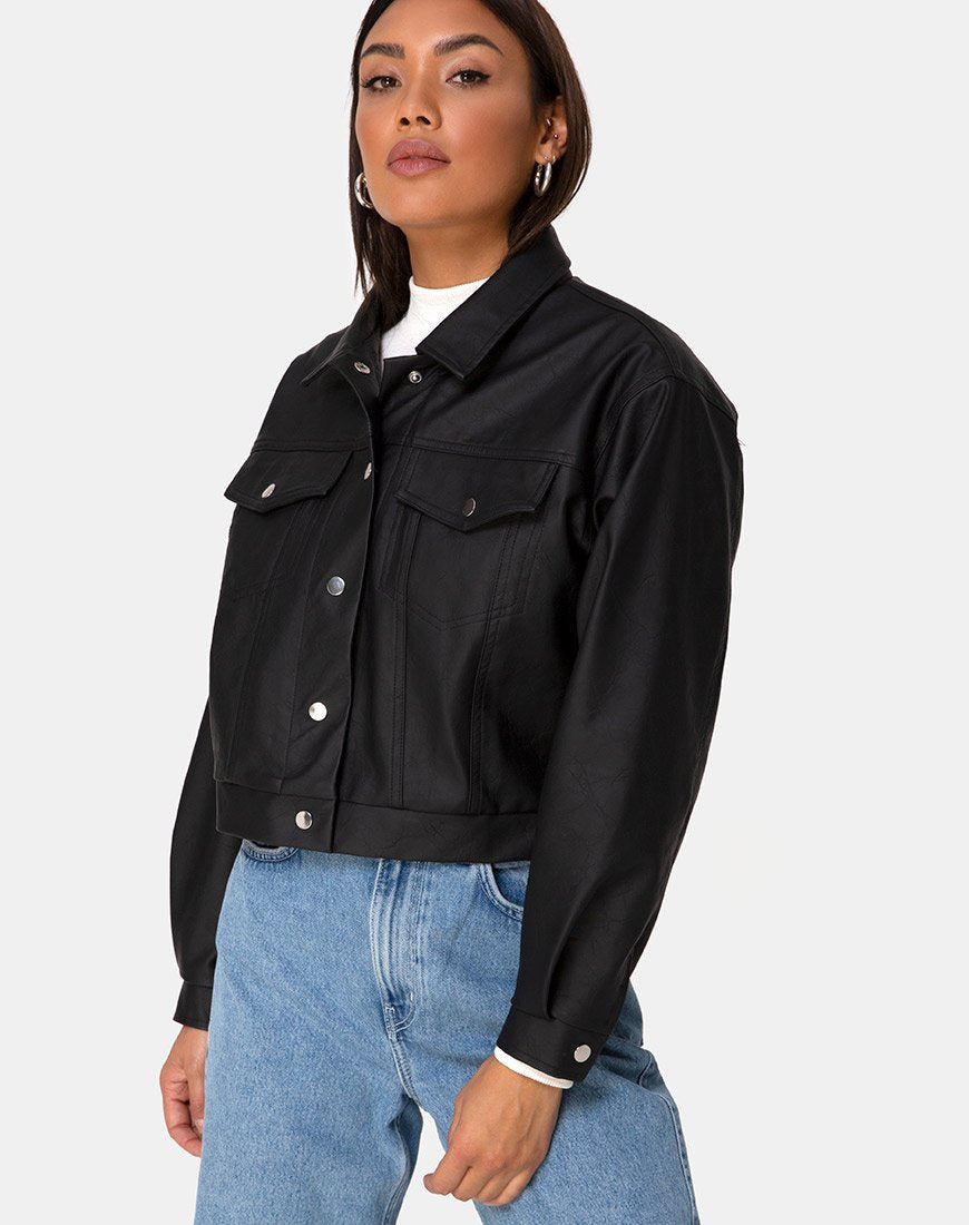 Giacca Gina in PU nero