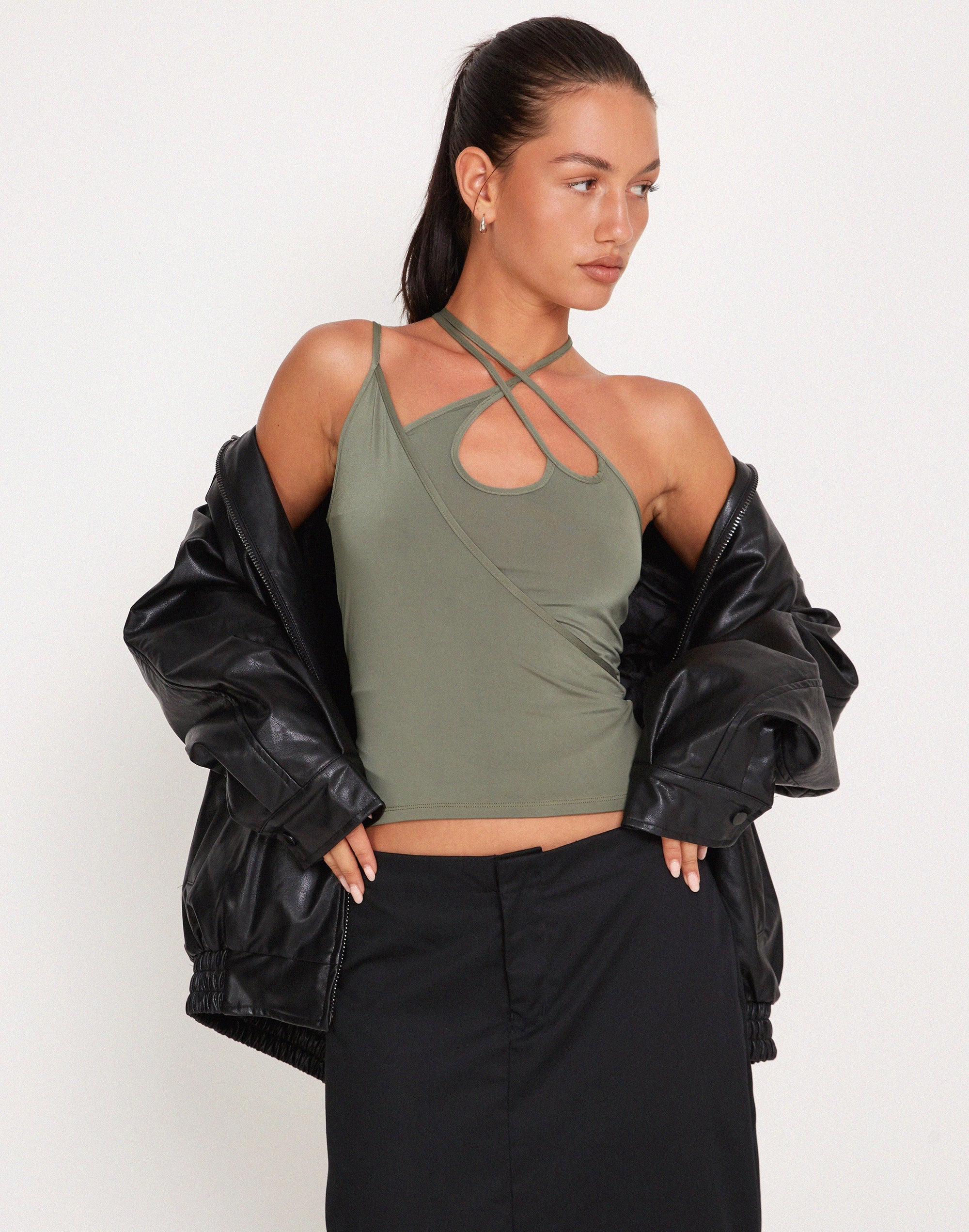 Immagine di Giola Crop Top in Khaki