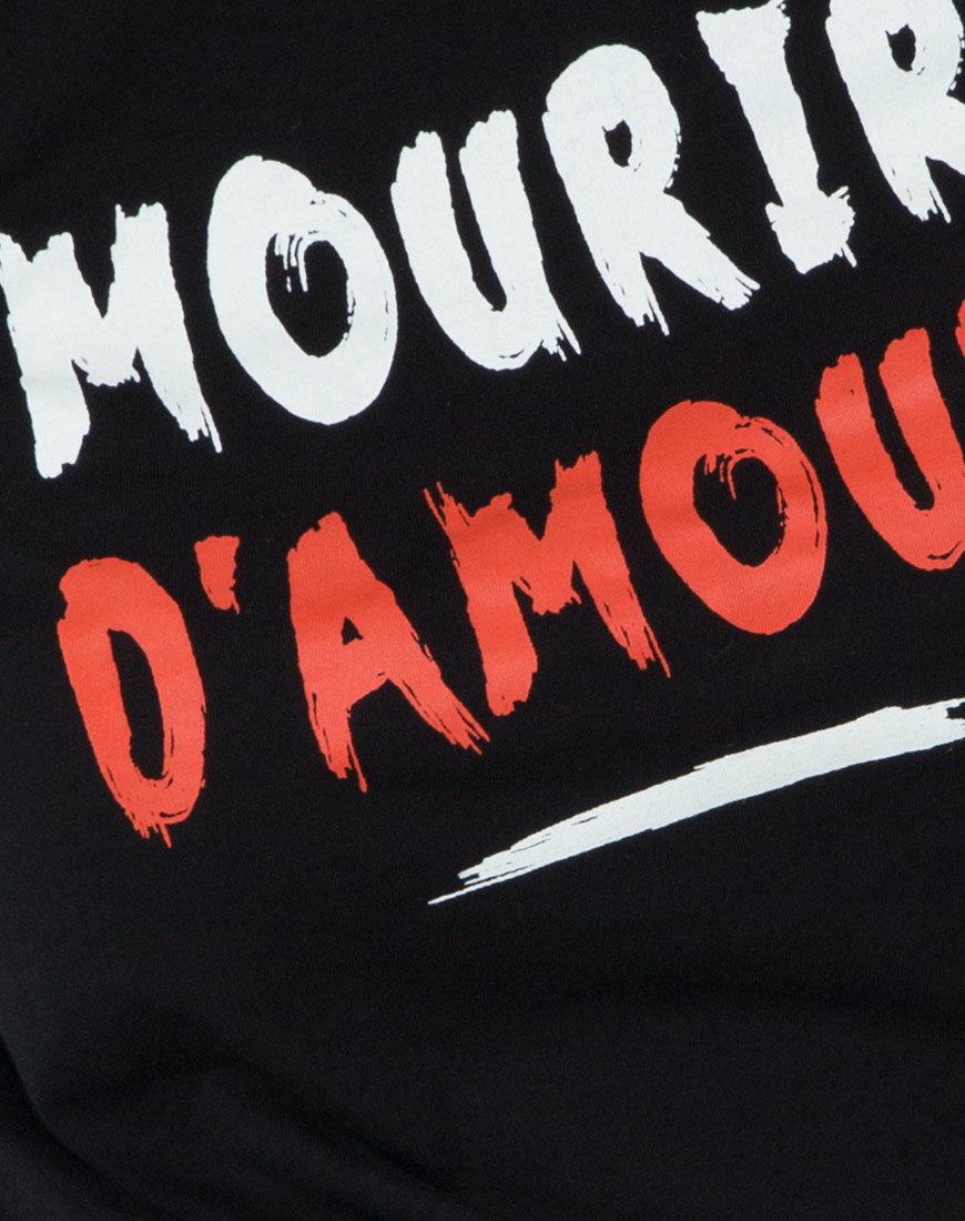 Immagine di Girl Fit Tee in Mourir DAmour Nero