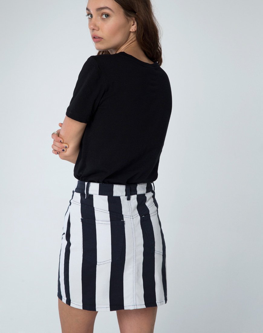 T-shirt Girl Fit in Mourir D'Amour Nero