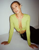 immagine di Gisy Crop Top in Lycra Lime