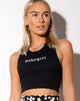Immagine di Givas Crop Top in nero con Babygirl in bianco