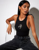 Immagine di Givas Crop Top in Black Scorpion Hotfix