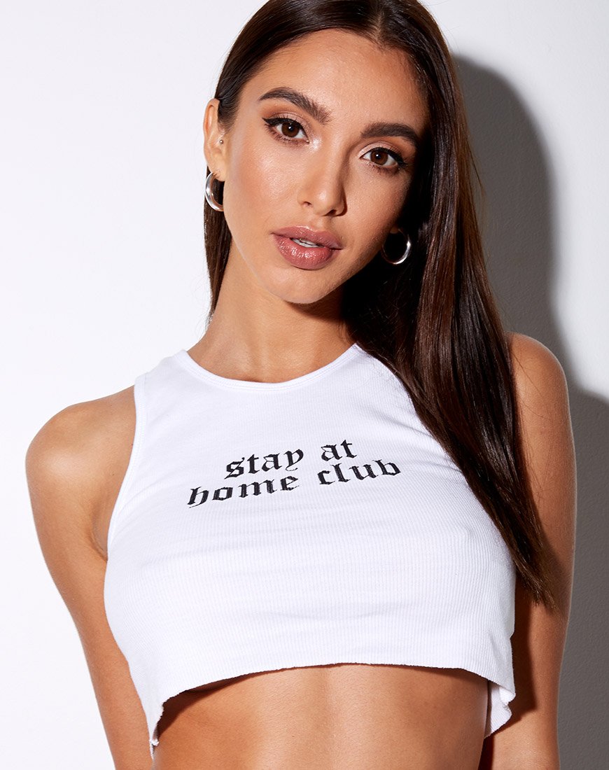 Top Givas in bianco "Stay At Home Club