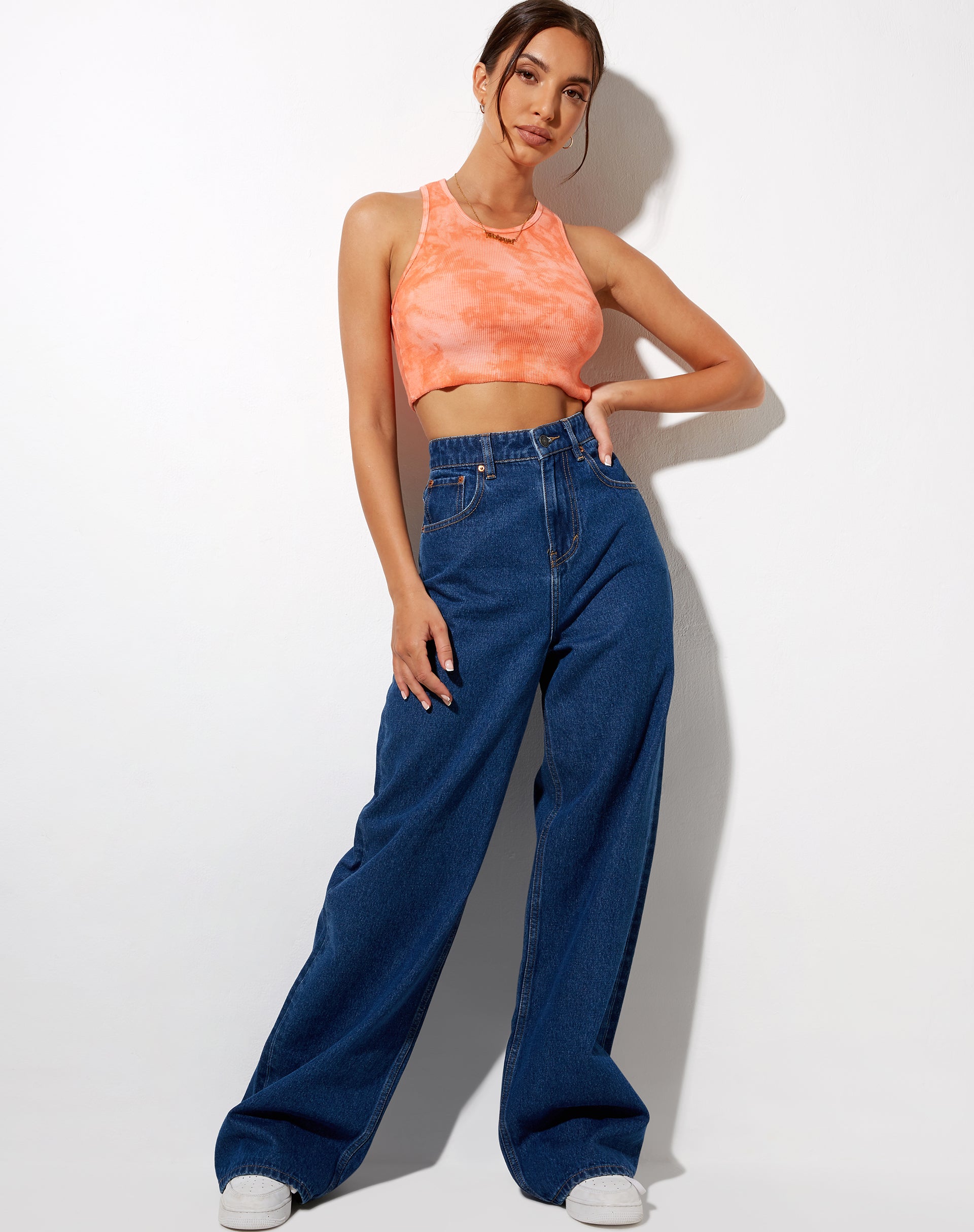 Immagine di Givas Crop Top in tangerine tie dye