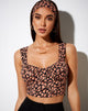 Immagine di Gladis Gilet Crop Top in Fiore d'Autunno