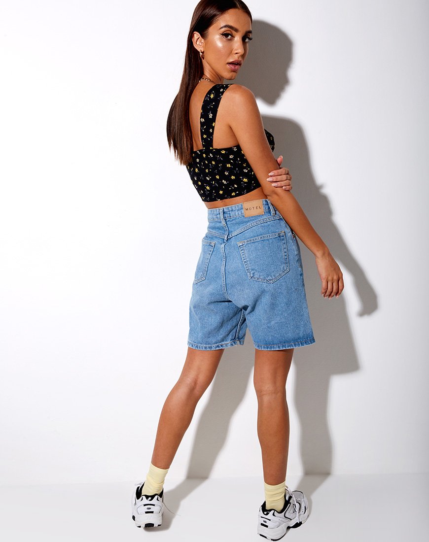 Immagine di Gladis Gilet Crop Top in Pretty Petal Black