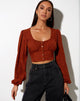 Immagine di Glario Crop Top in Mini Croc Brown