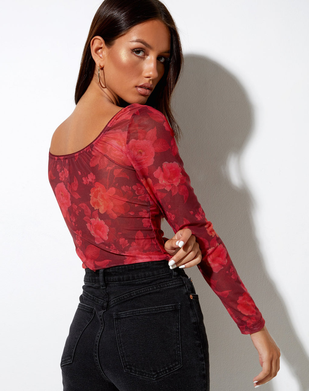 Top Glaster in rosa grezzo