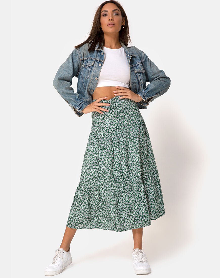 Gonna Gleas in fiore verde