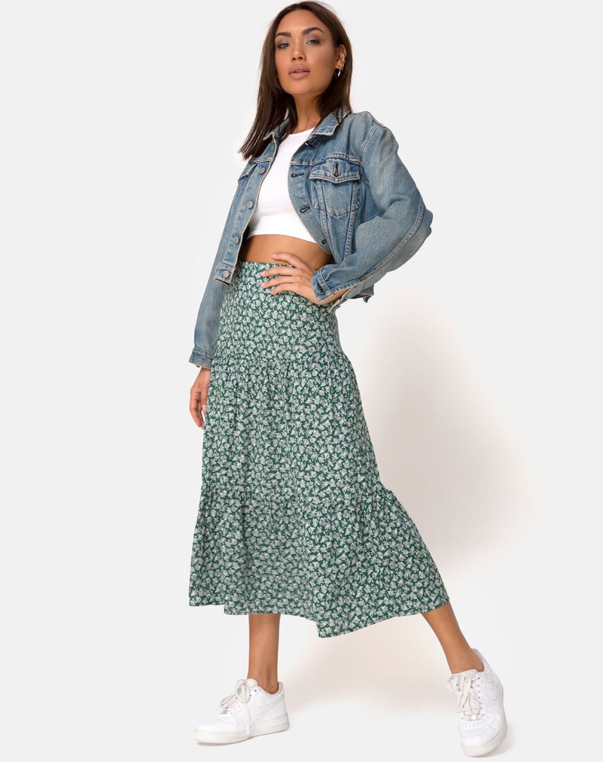 Immagine di Gleas Gonna in fiore verde