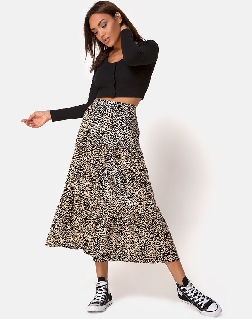 Immagine di Gleas Gonna in Rar Leopard Brown