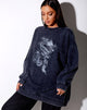 Immagine di Glo Felpa in Black Wash Dragon