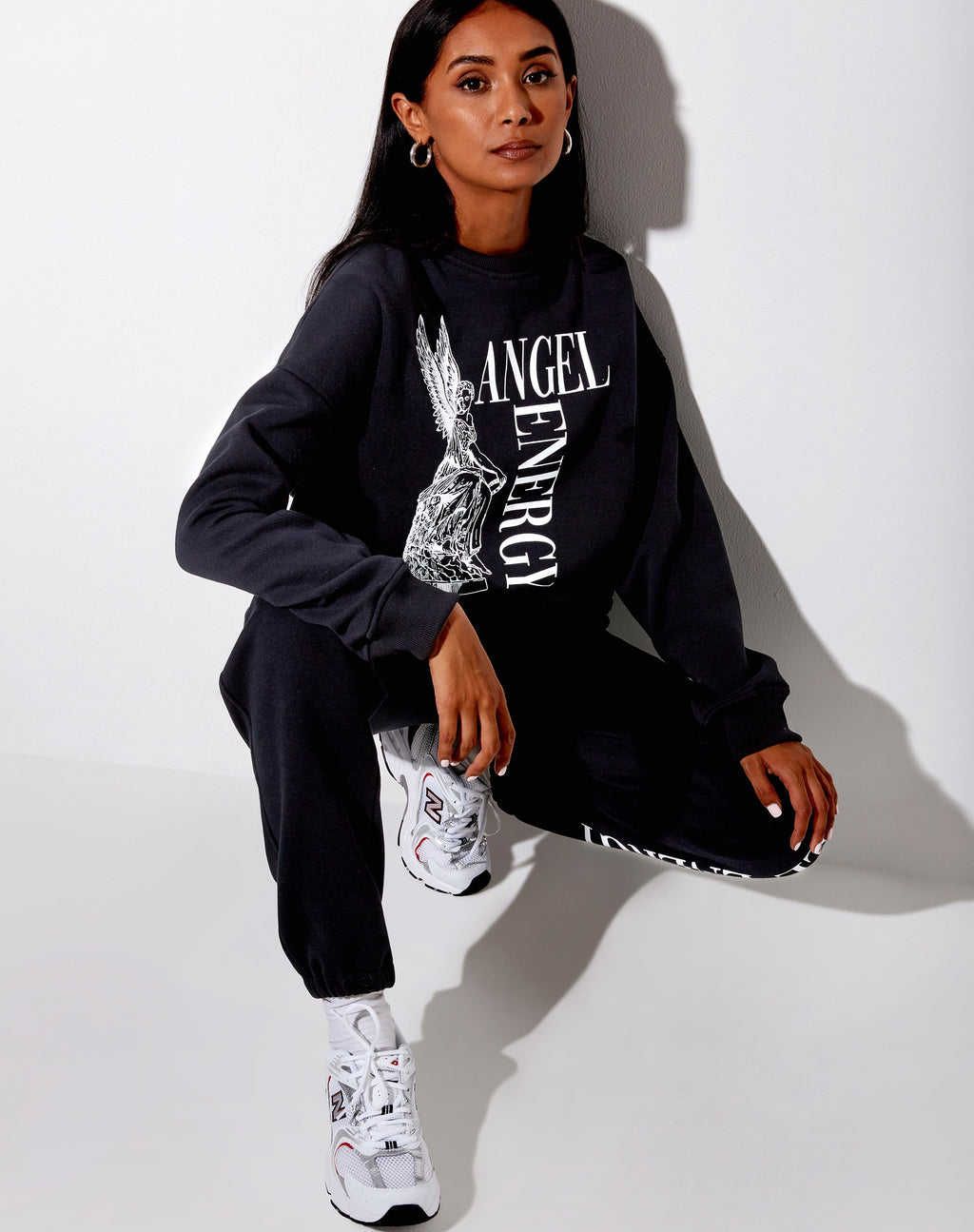 Felpa Glo in nero "Angel Energy