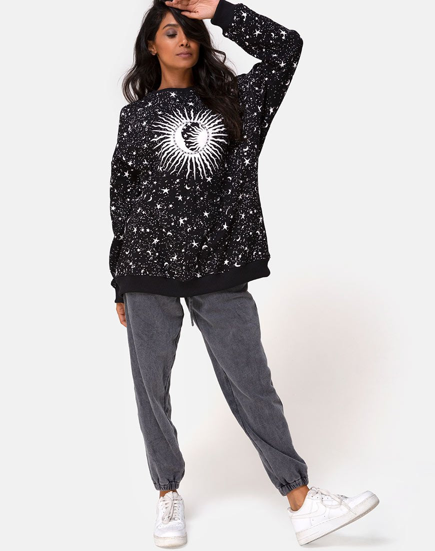 Immagine di Shine Felpa in nero Cosmos
