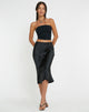 immagine di Goya Midi Skirt in satin nero