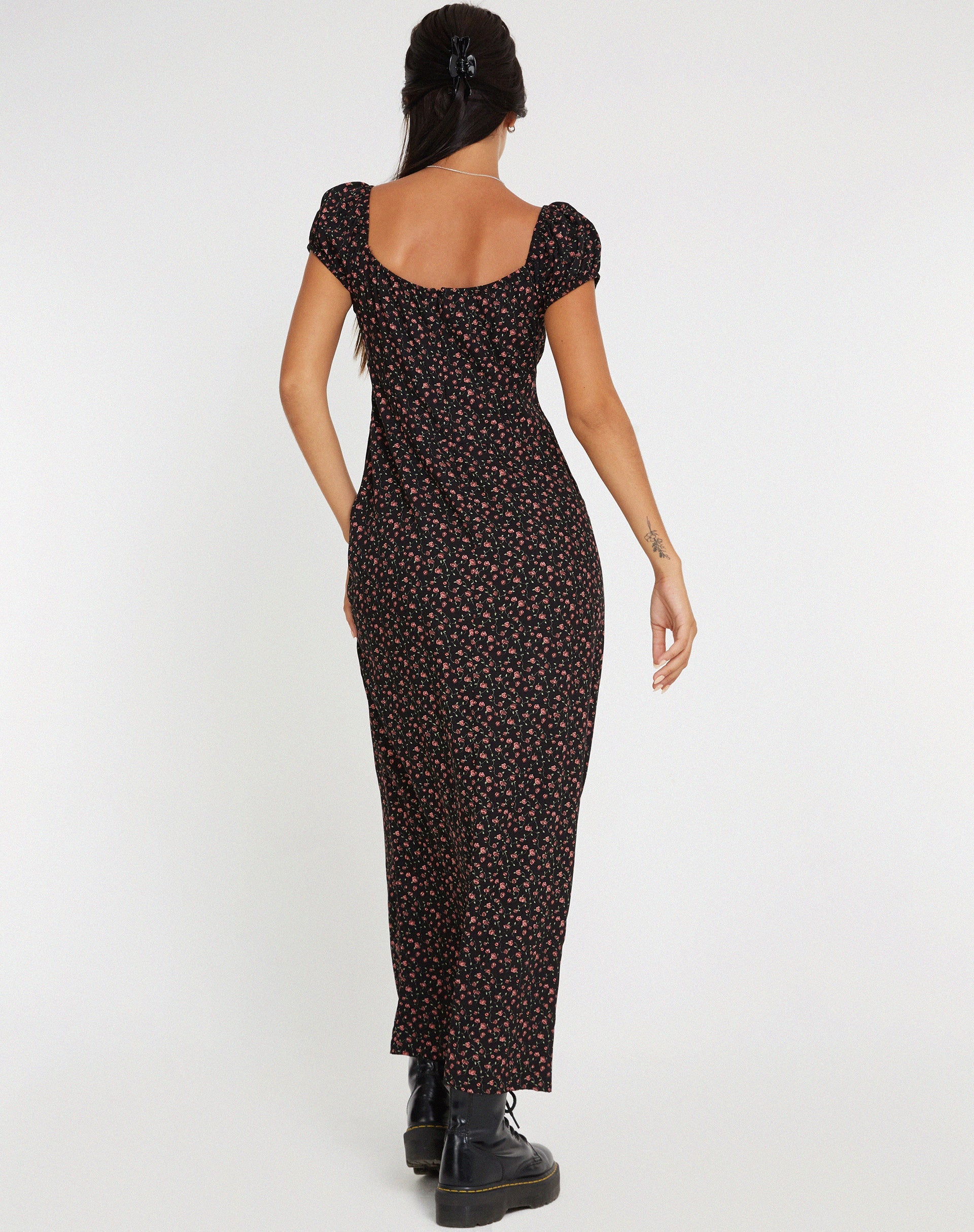 immagine di Grace Maxi Dress in Rosa Scuro Rosa Nero