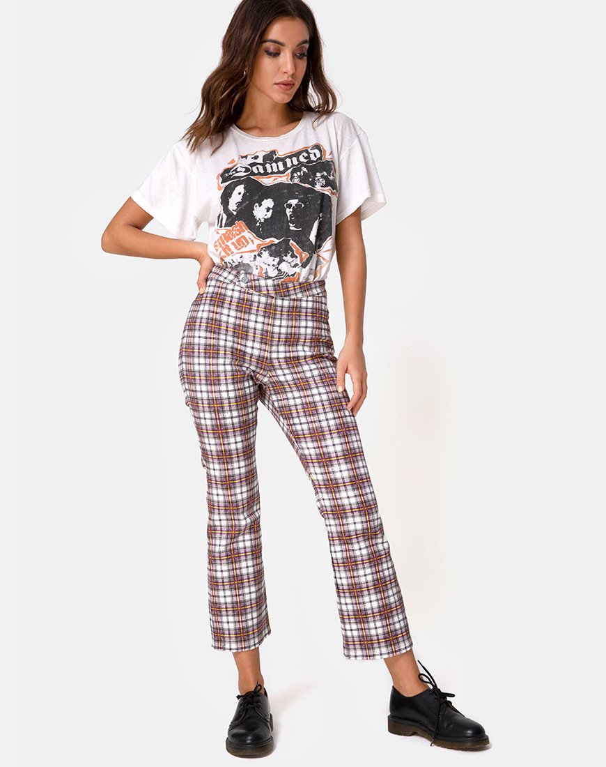 Immagine dei pantaloni Grava in Grunge Check Viola