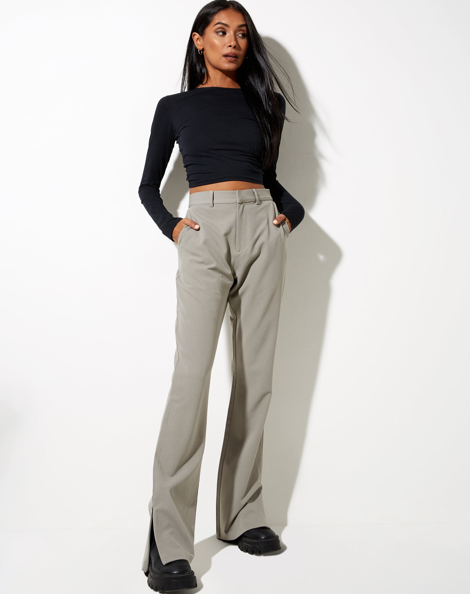 Immagine del pantalone Grego in verde beige