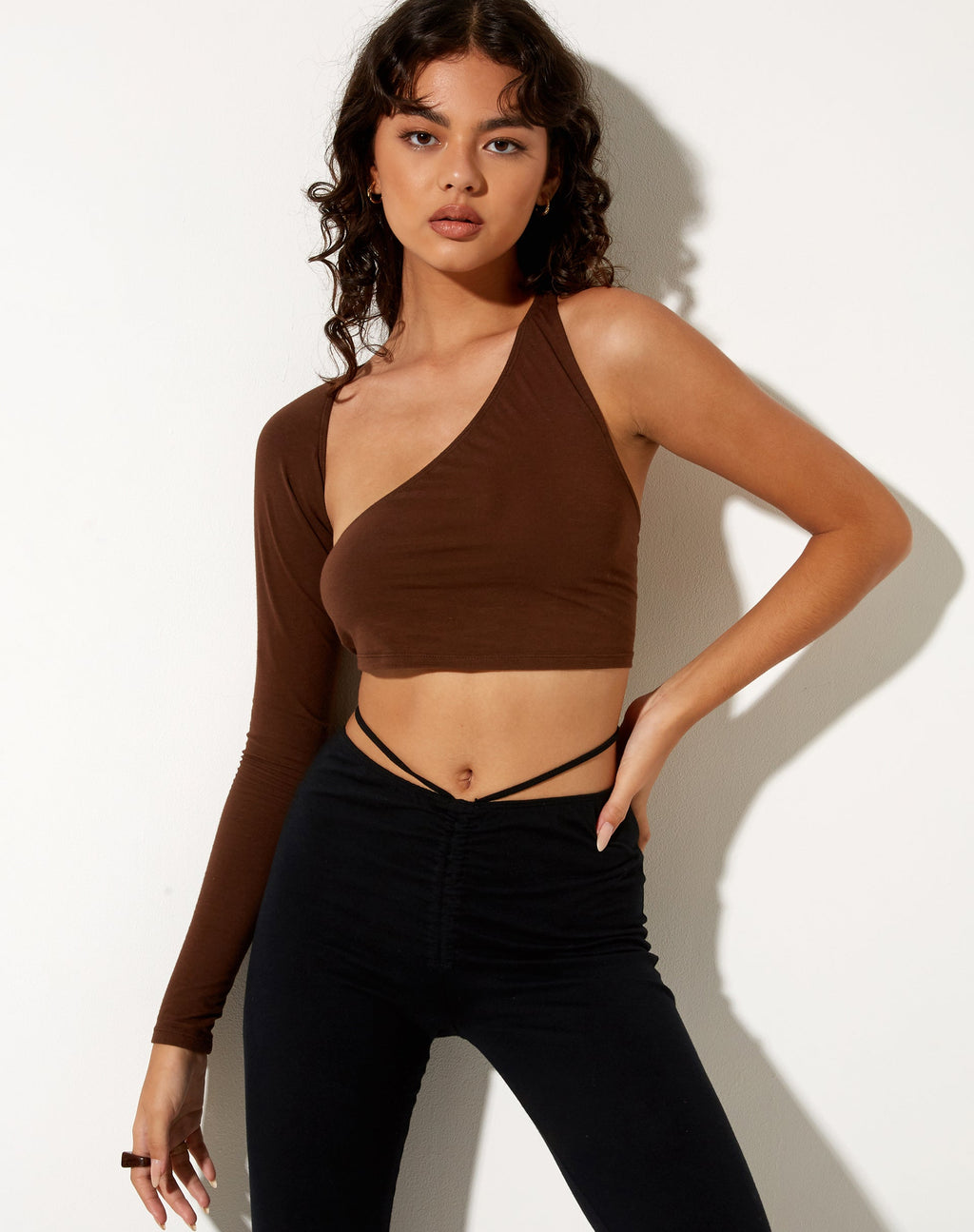 Crop Top Grasel in lycra cacao