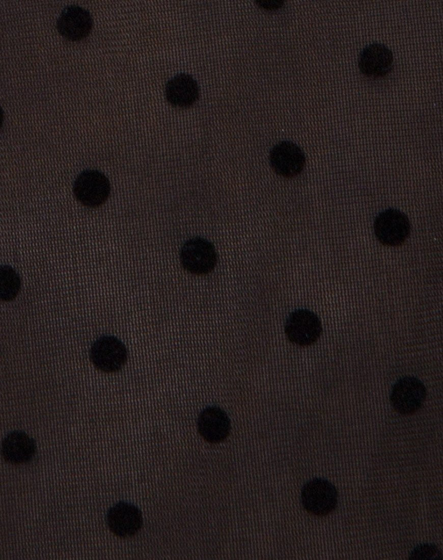 Immagine di Gretta Top in rete a pois nero