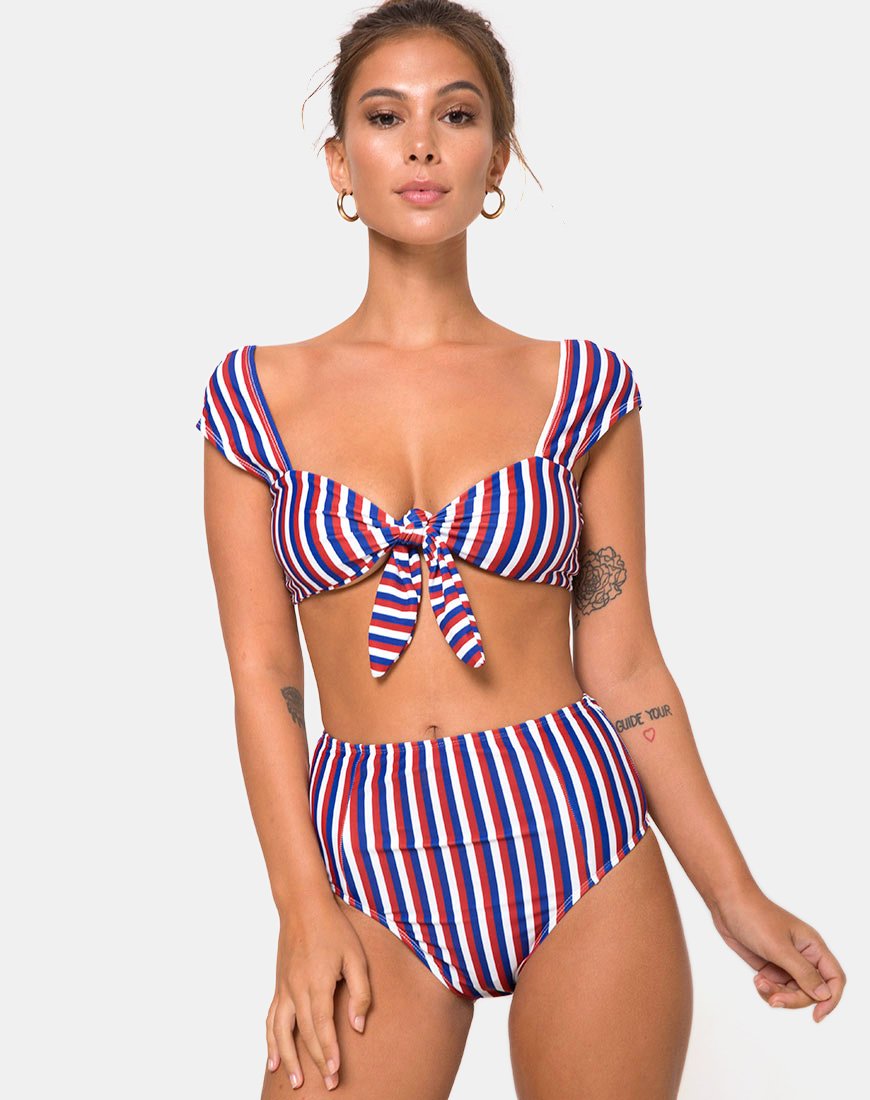 Top bikini Grifin a tre strisce