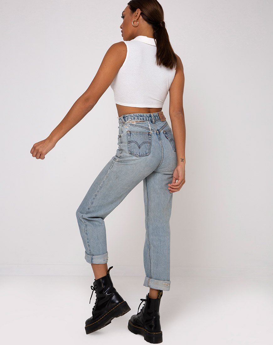 Immagine di Guaco Crop Top in Rib Ivory