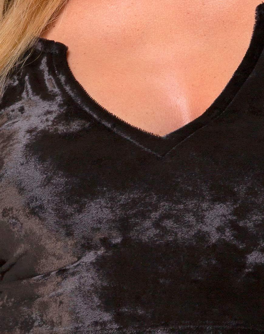 Immagine di Guan Crop Top in velluto nero