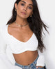 Immagine di Guan Crop Top a costine Avorio
