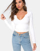 Immagine di Guanelle Top in Rib White