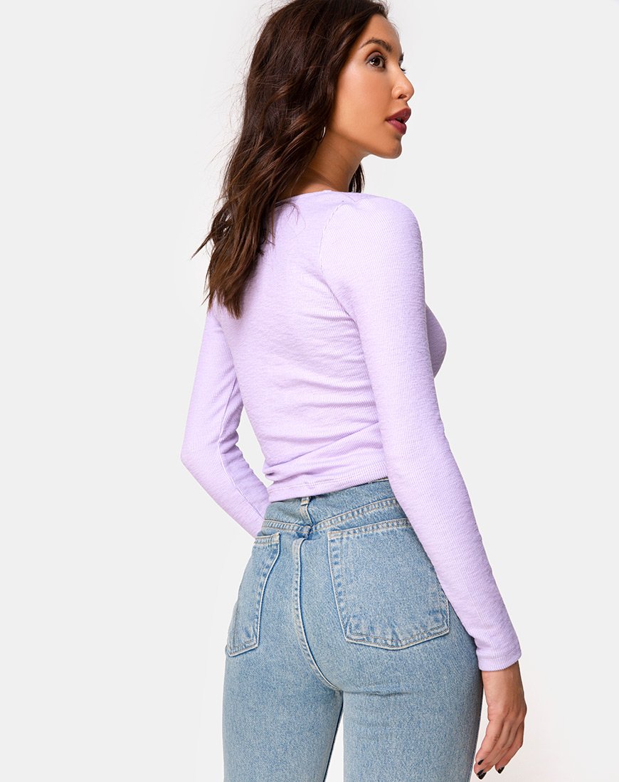 Immagine di Guanelle Top in Rib Lilac