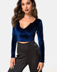 Immagine di Guan Crop Top in velluto navy