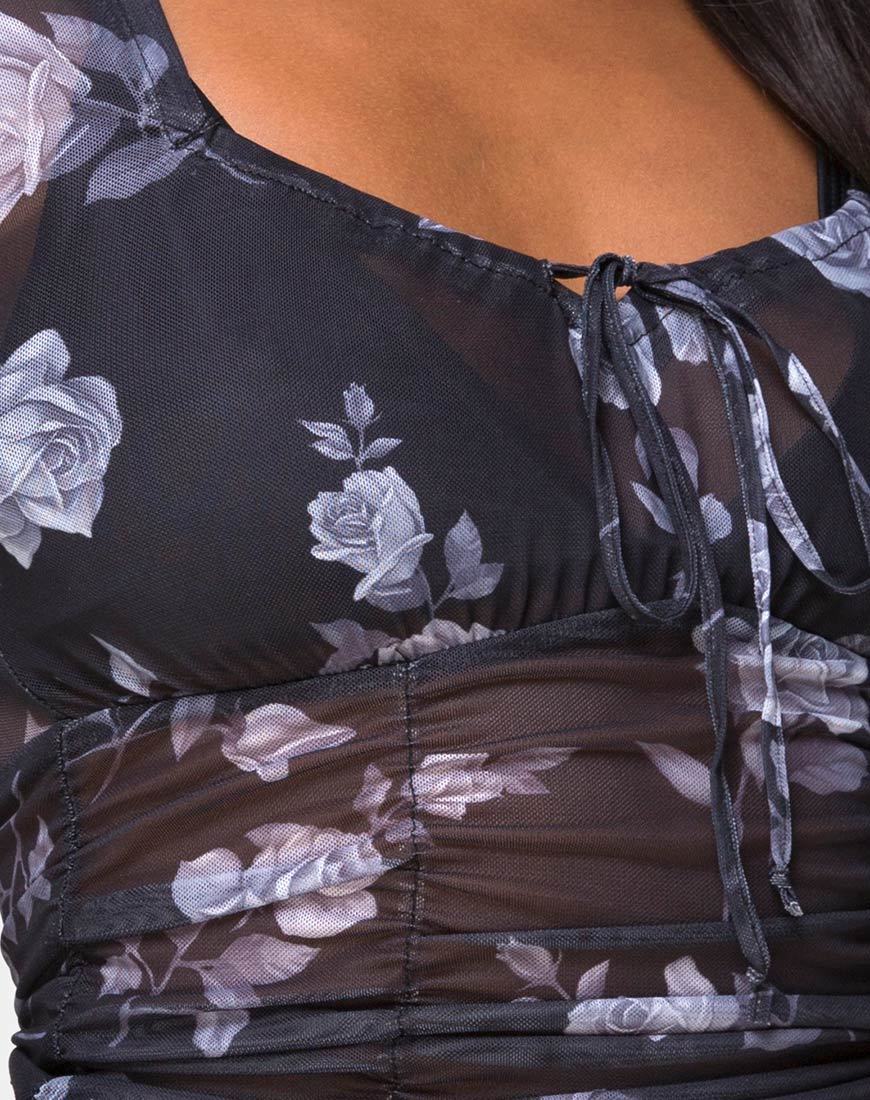 Immagine di Guinevre Top in maglia grigio-rosa