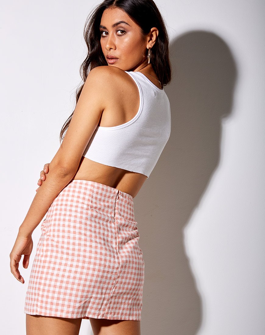 Immagine di Zila Mini Gonna in Rosa Check