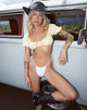 Immagine di Haenji Crop Top in Lemon Gingham Giallo