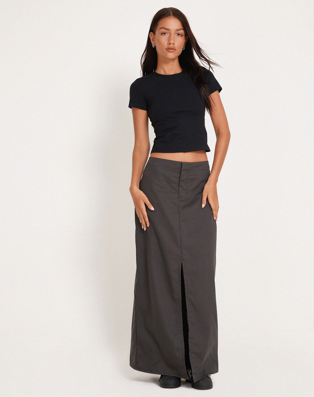 Haisley Maxi Gonna Cargo in grigio scuro