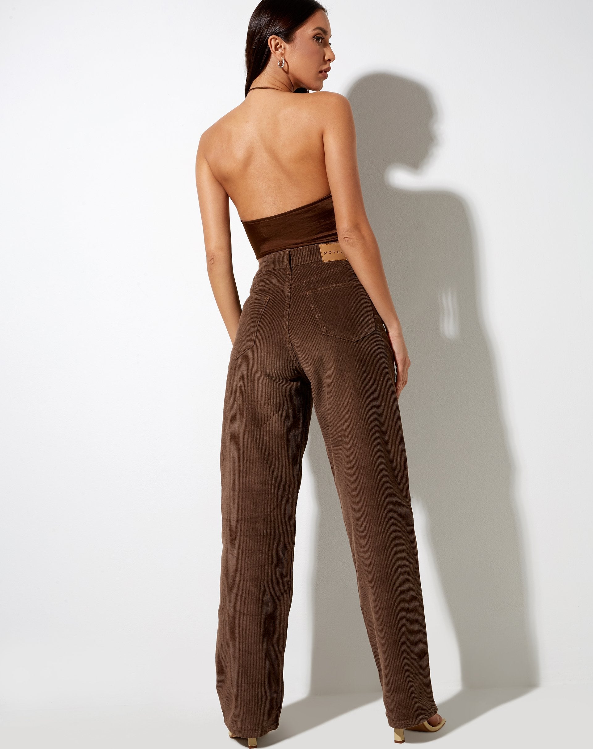 Immagine di Halpi Crop Top in satin Rich Brown