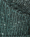 Drappo in paillettes verde bosco