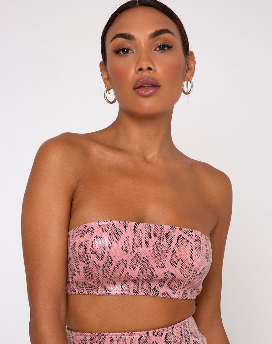Immagine di Haney Top in PU Snake Rosa