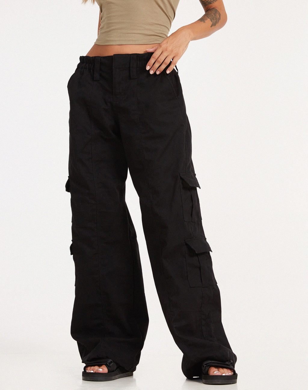 Pantaloni Hansa Cargo in nero