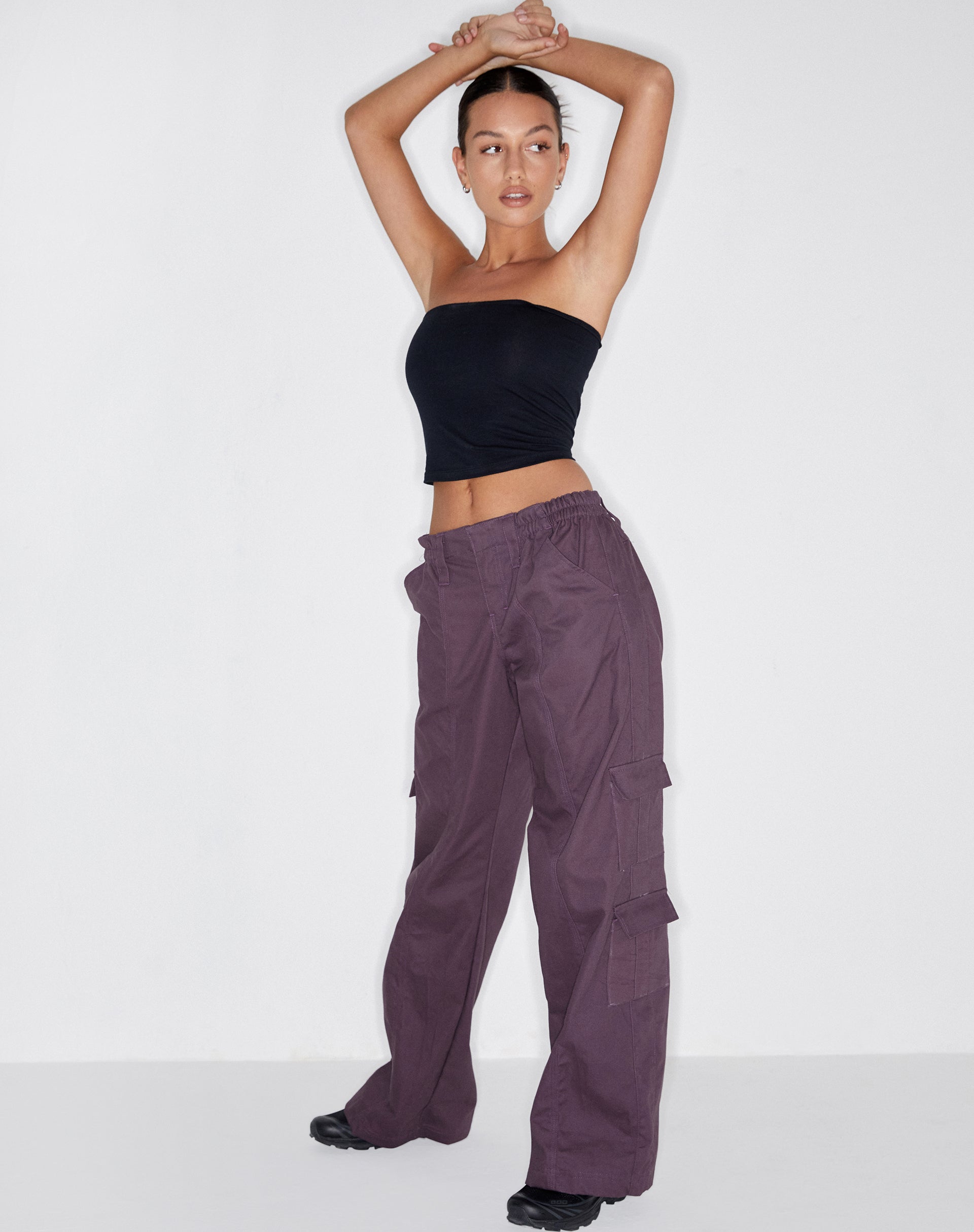 immagine di Hansa Cargo Trouser in Panama viola scuro